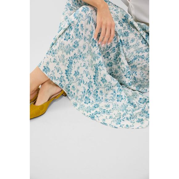 TUCKERNUCK Jardin De Fleurs Plisse Crinkle Terra Skirt Size XL NWT - Picture 4 of 8